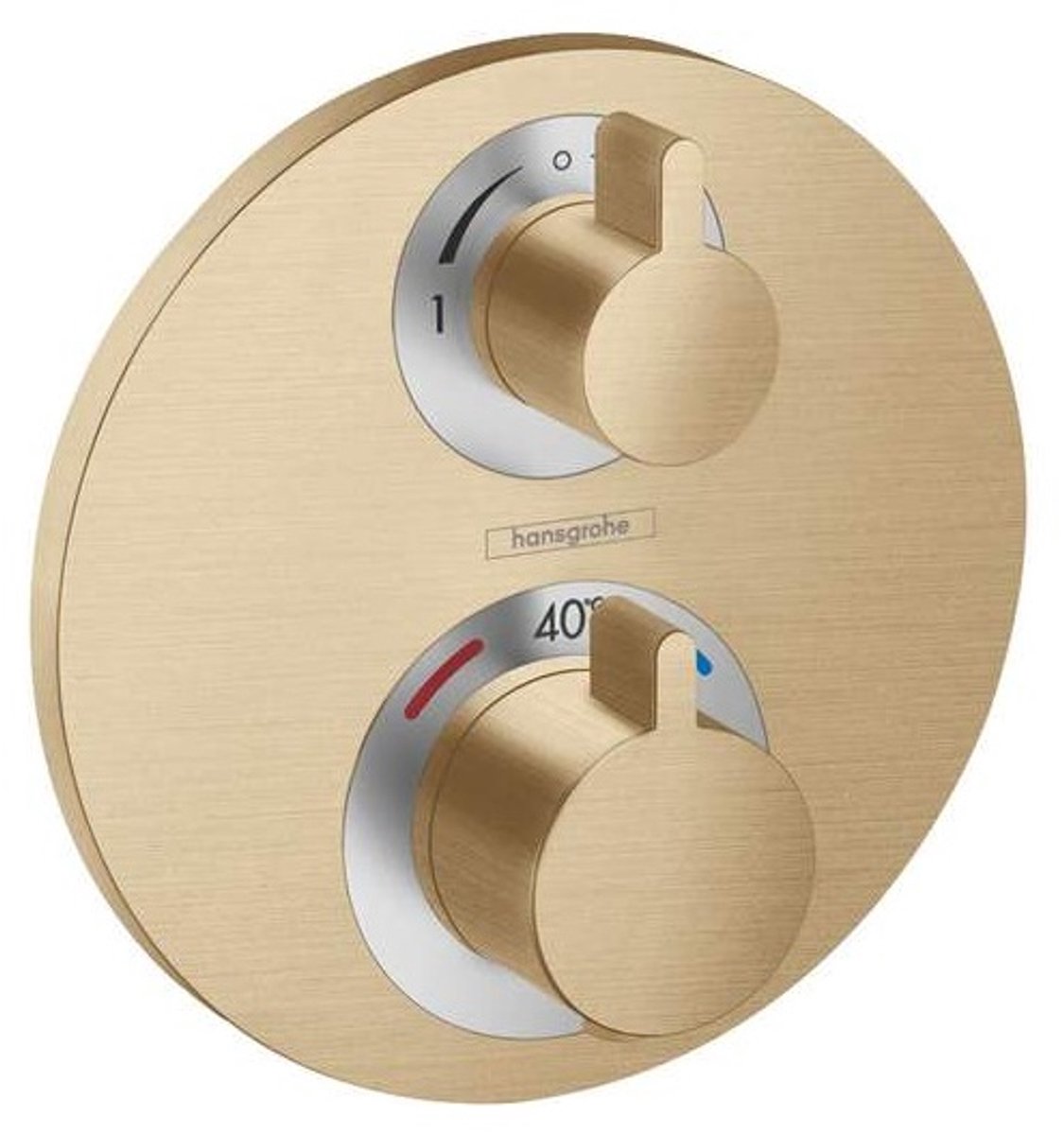 Hansgrohe Ecostat s thermostaat afdekset voor 2 funct brushed bronze