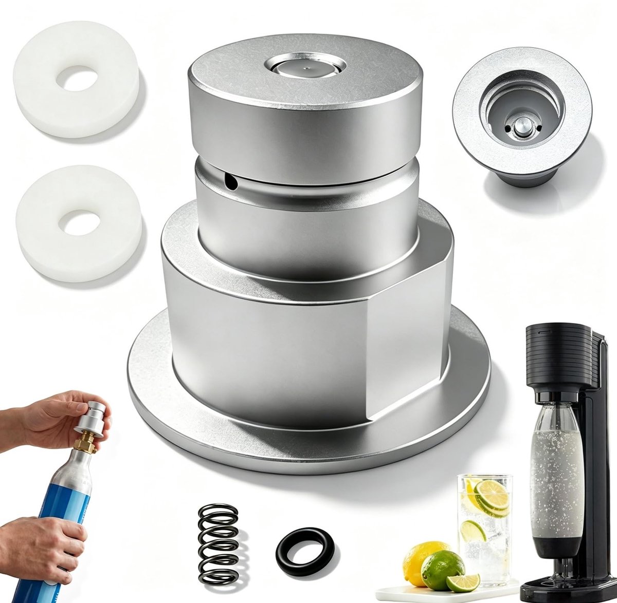 Solidchoice - Adapter voor CO2 Flessen met Robuuste Afdichtingen
