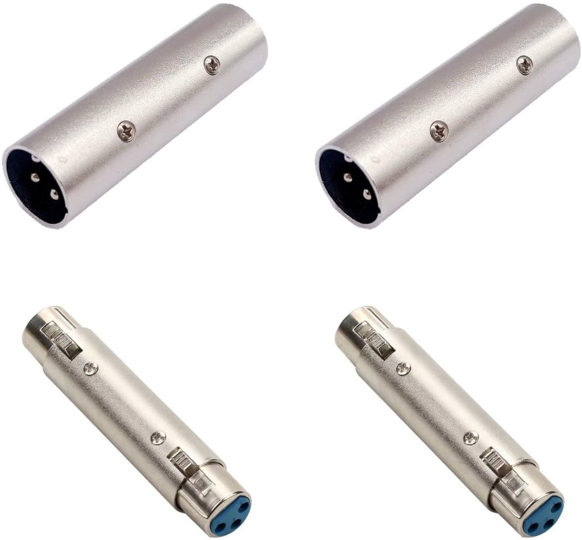 Solidchoice - XLR naar XLR Gender Changer Adapter Set van 4 Stuks