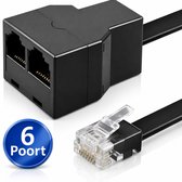 Twenty4seven® P1 Splitter 6 Poort - Slimme Meter Kabel Verdeler - RJ11 & RJ12 - Geschikt voor HomeWizard, P1 Dongle & Energiemeter - Laadpaal