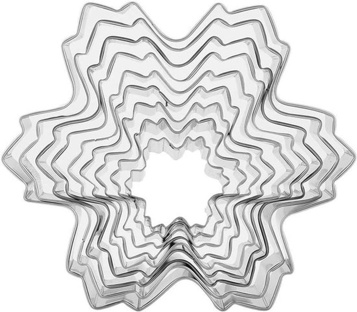 - Uitsteker - Bakgereedschap Accessoires - Sneeuwvlokvormige - Roestvrijstalen - Kerstuitsteker - Winter - Sneeuwvlokkoekjesvormset voor Kerst en Winterfeesten