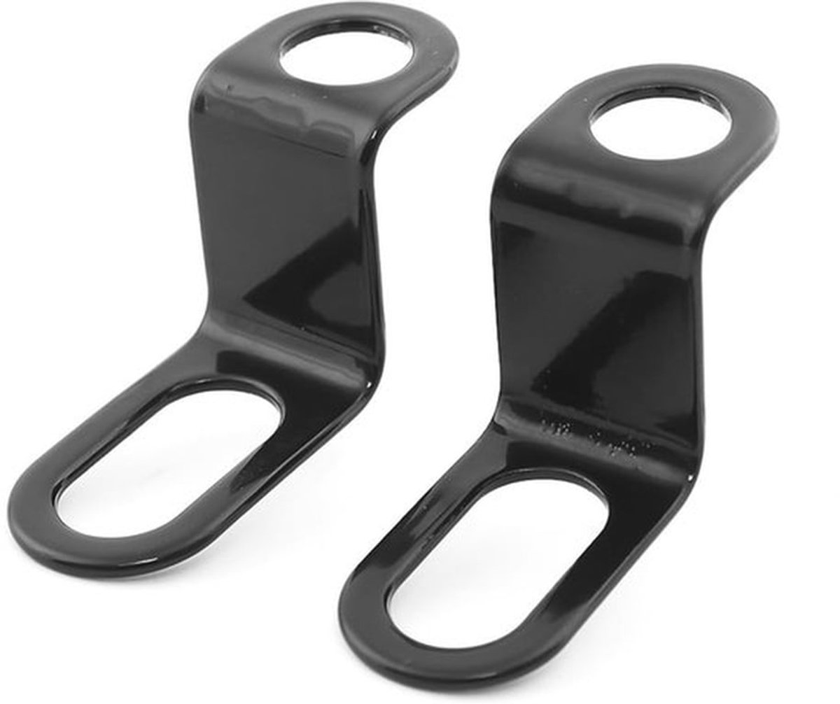 Knipperlichthouder 2 Stuks - Achter Knipperlicht - Schokdemperbevestigingen - Universele Metalen Beugels - Zwart/Zilver - Eenvoudige Installatie - Knipperlichtbeugel