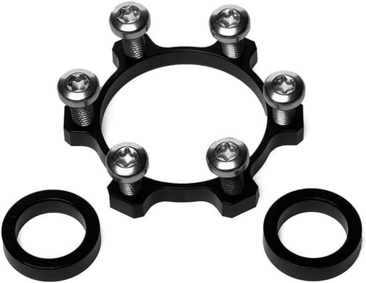 Fietsnaafadapter Ombouwset mountainbikenaaf vooraan - Adapter - Mountainbike - 100 x 15 naar 110 x 15 - Voorwiel - Nieuwe en verbeterde versie - Geschikt voor diverse merken - Zwart model.