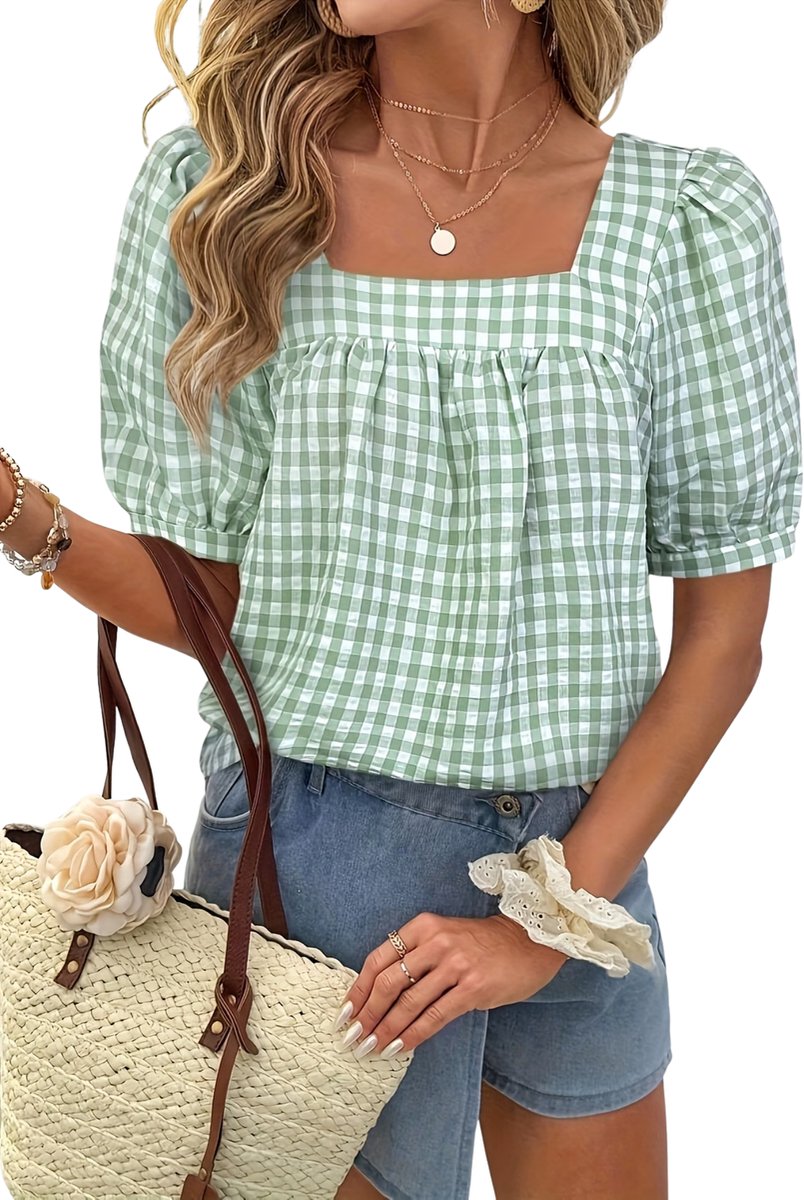 Currero T-Shirt Dames Shirt Zomerkleding T Shirt Mode Old Money Polo Vrouwen Kleding Volwassenen Oceaan Groen