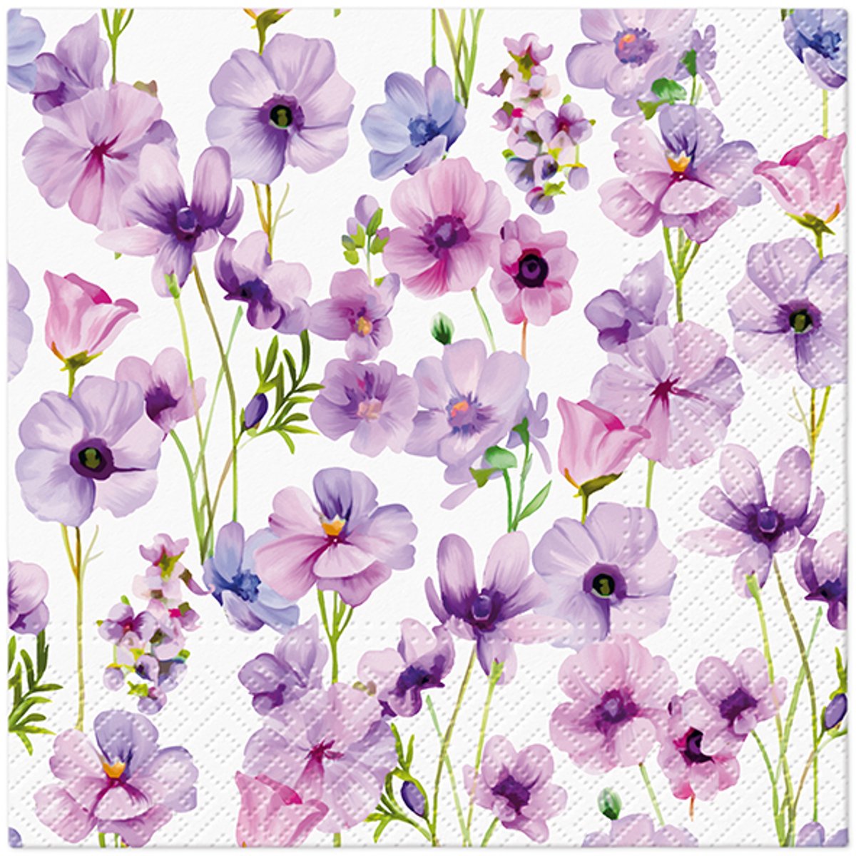 Lunch servetten Wild Violet - Tete a tete - 33x33 cm