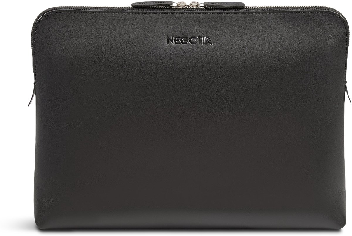 Negotia Mantle Laptophoes 14 inch Zwart – Leren Laptop Sleeve / Case – MacBook Pro 14 / Air 13