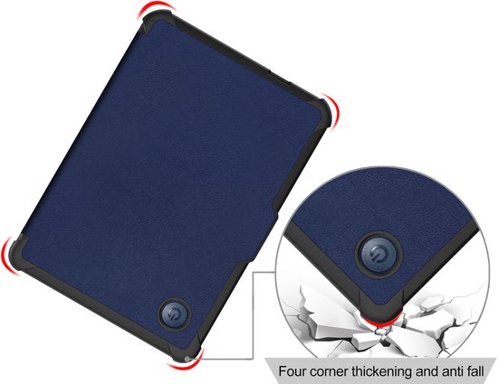 IYUPP Ereader Hoes geschikt voor Kobo Clara BW / Kobo Clara Colour - Folio - Met Auto-Wake functie - Donker Blauw — afbeelding 5