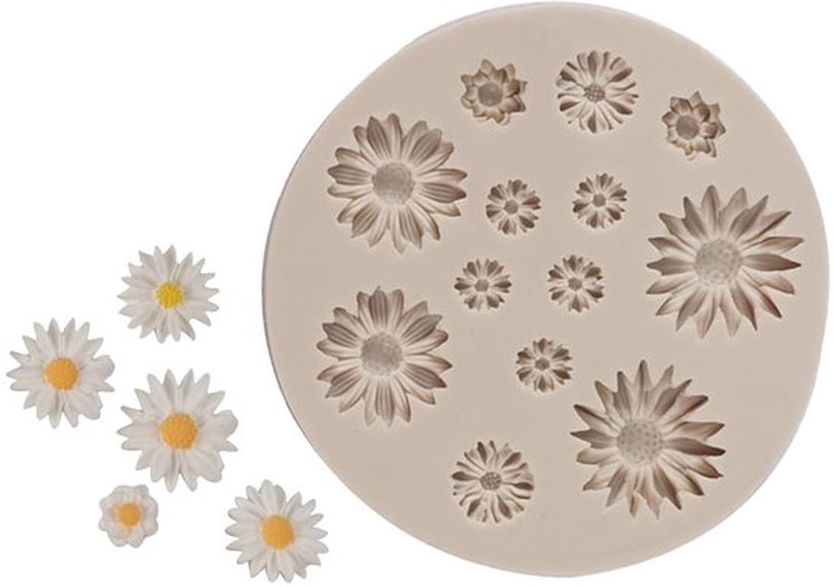 Bloemen fondant mallen - siliconenmal - 3D bloemvormen - transparant - bakaccessoires - voor taarten - siliconen bloemen
