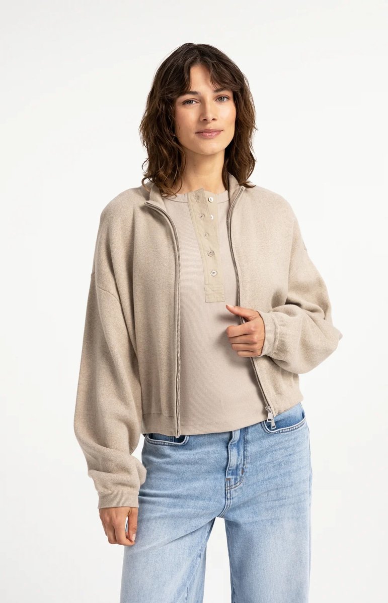 YAYA Gebreide gilet met ritssluiting maat L