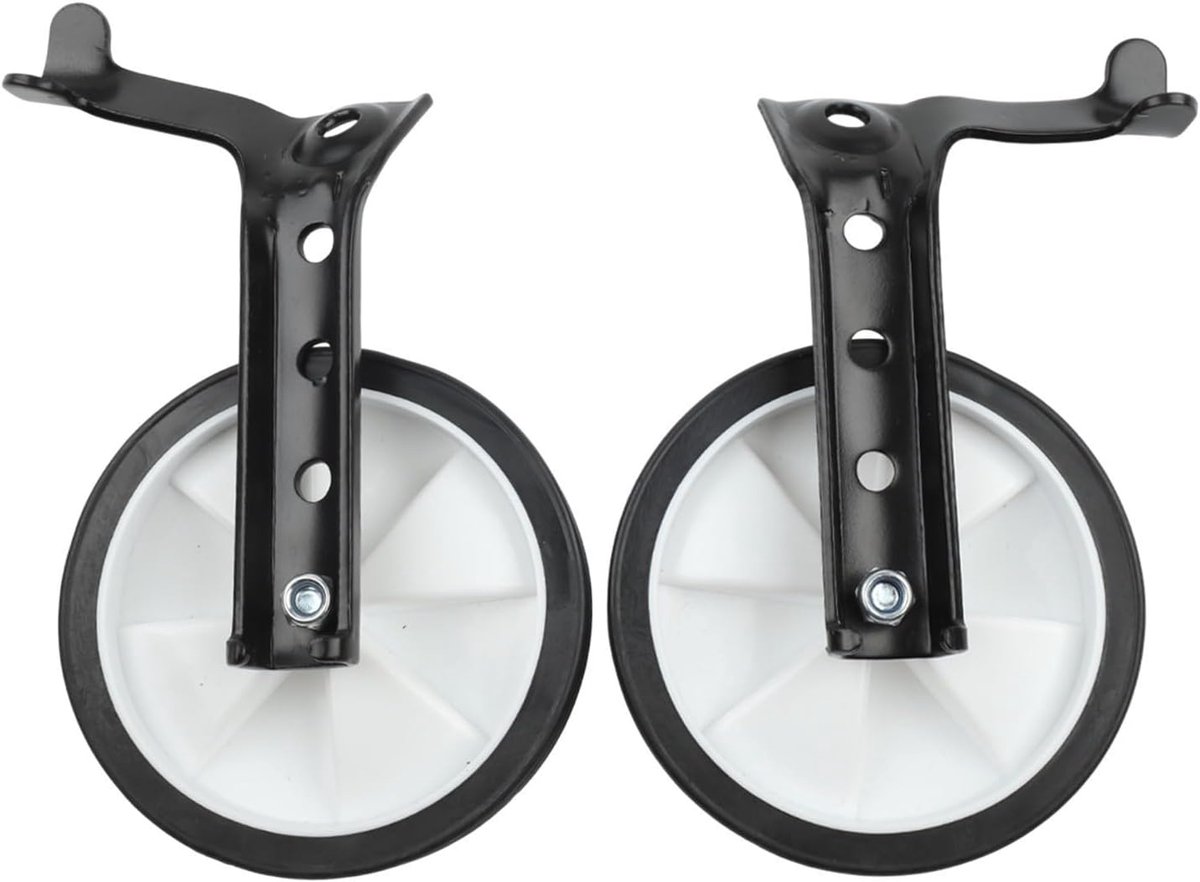 Fiets Trainingswielen - Stabilisatoren Set - Fiets Leren - Verstelbare Pasvorm - 16-24 Inch - Zwart