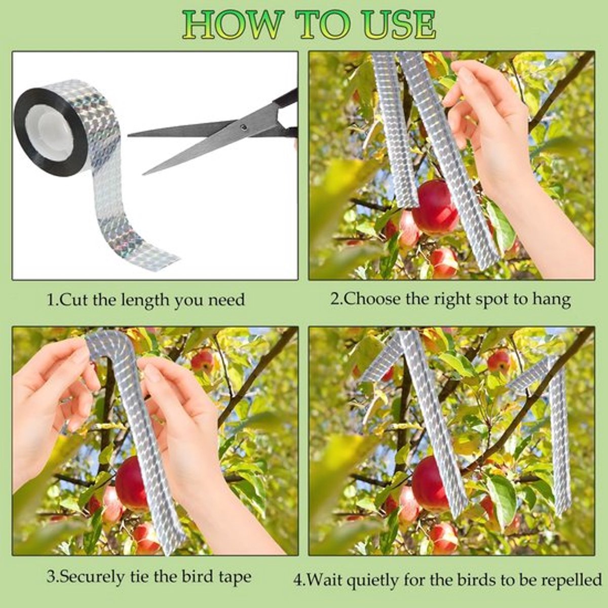 Tuin bescherming - reflecterende vogelafweerband - dailygoods