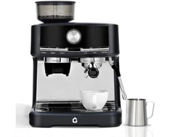 RosaBloom Koffiezetapparaat - Espressomachine - Pistonmachine - Koffiemachine - Geïntegreerde koffiemaler - 15 bar pomp - 1.5L watertank