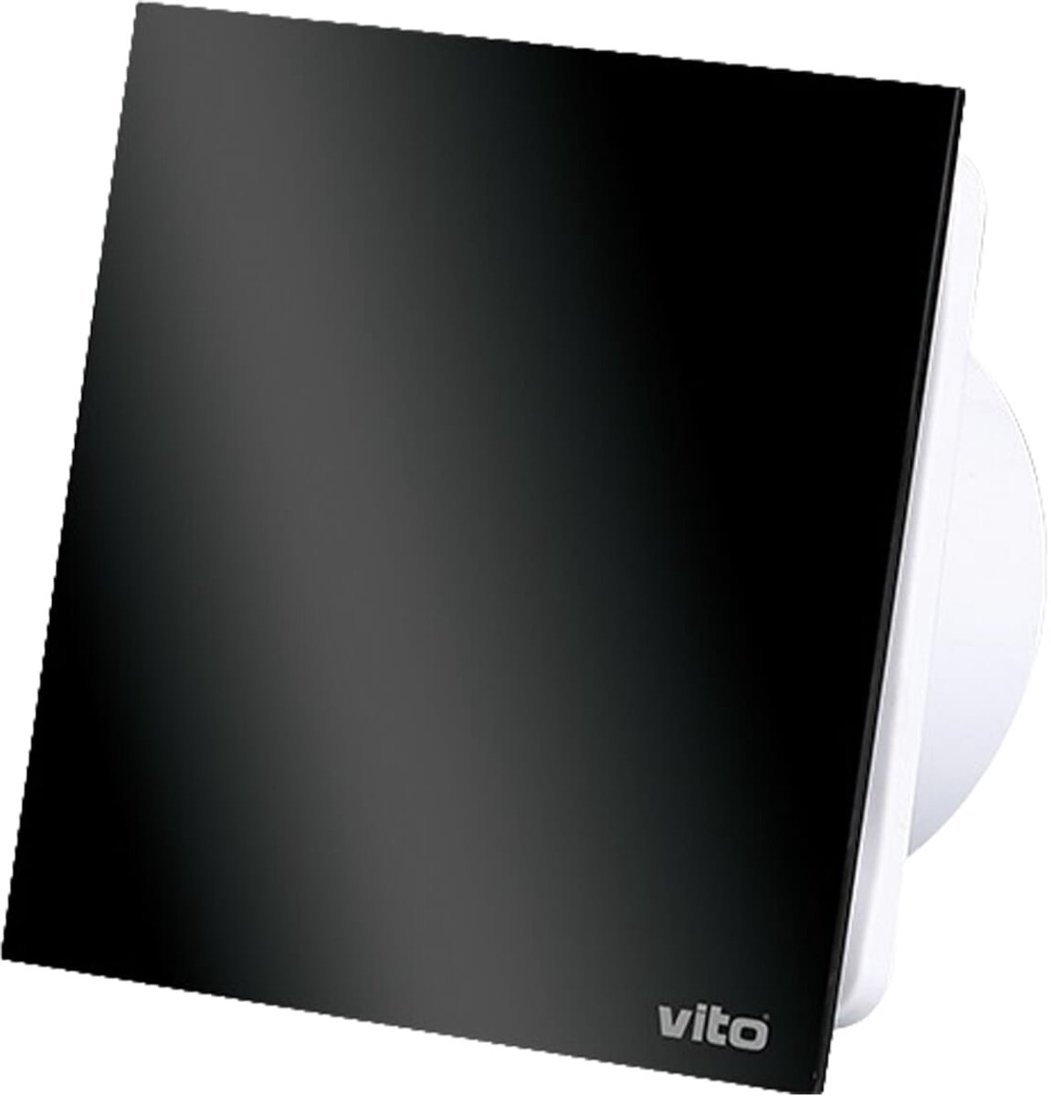VITO Venti-GL100S - Badkamerventilator met Terugslagklep - 12W - 30dB fluister - Zwart - 180m3 - 2450rpm