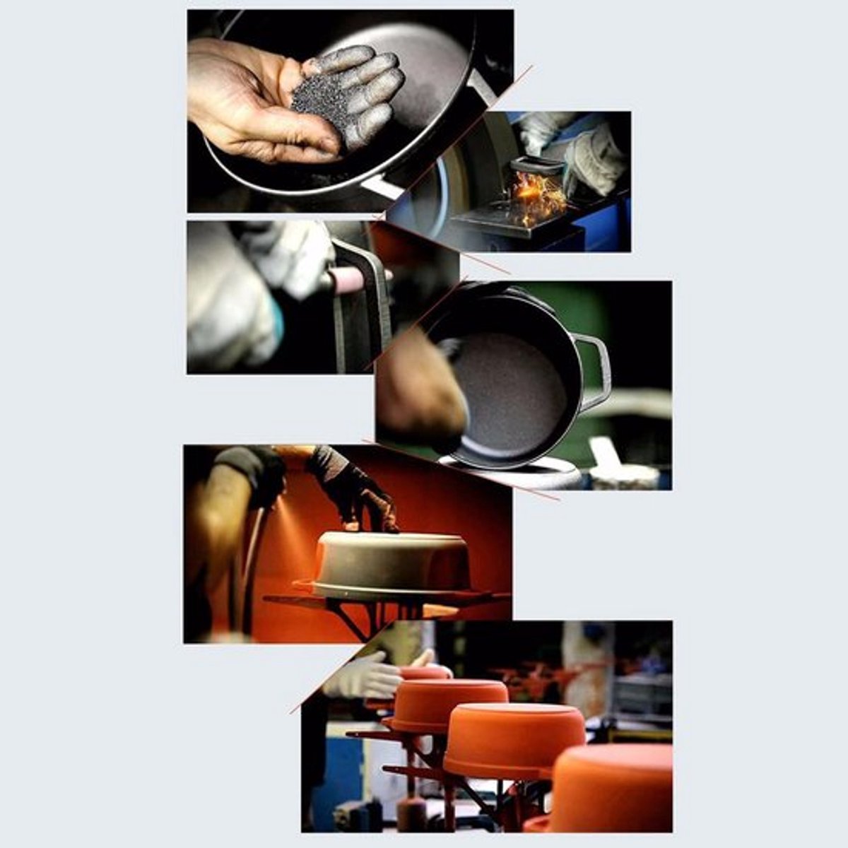 Dailygoody - Gietijzeren Wok - Roerbakpan met Antiaanbaklaag - 25 Cm - Geschikt