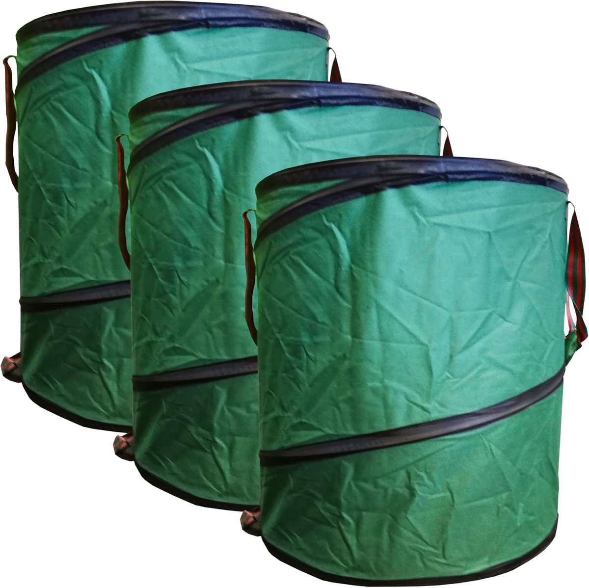 Tuinafvalcontainer Opvouwbaar - Tuinzak Bladzak - Afval Verzamelen - Pop-up Systeem - 160 Liter - Groen