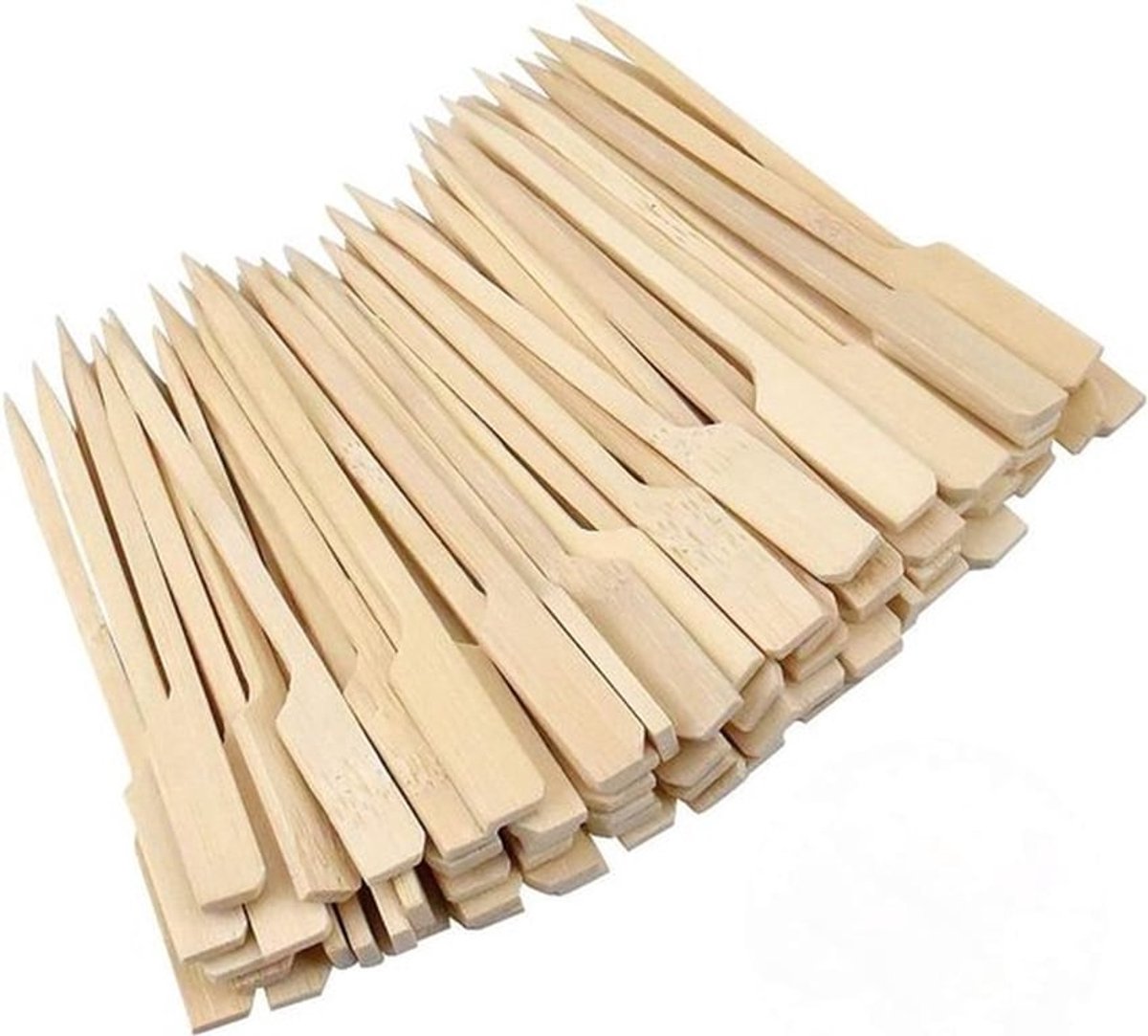 Bamboe grillspiesen 9 cm - 100 stuks voor barbecue - fingerfood - hapjes - feest - cocktails - buffetten - hamburger - fruit