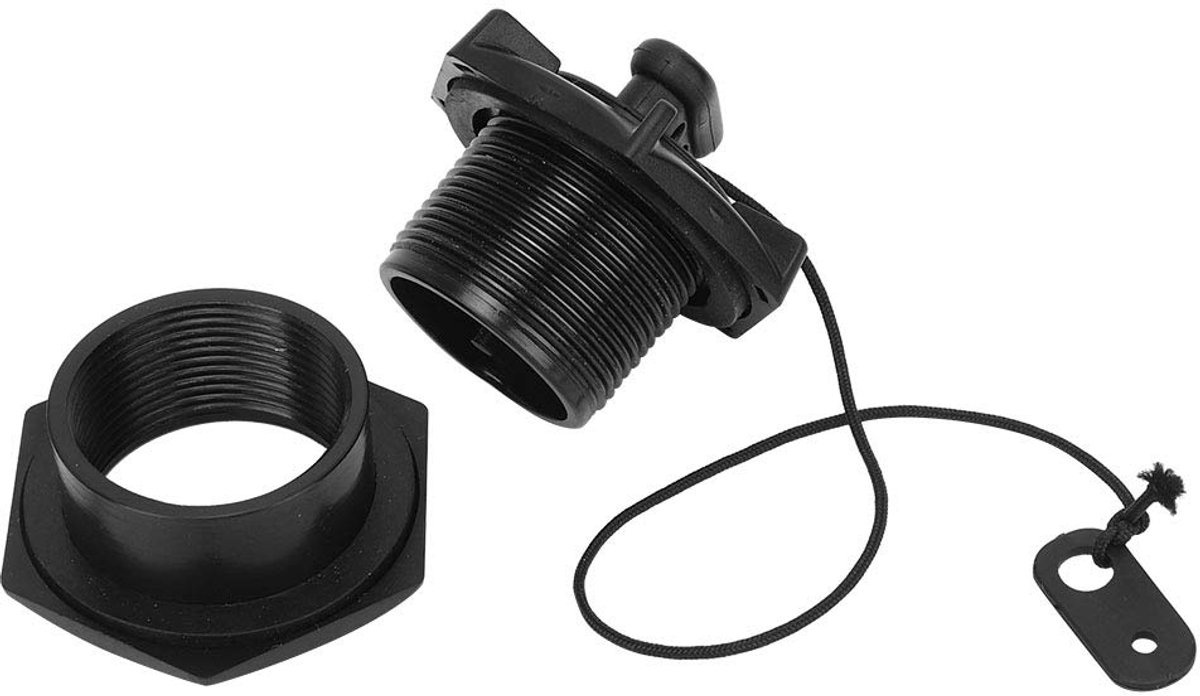 Opblaasbare bootstop - Afvoerklep boot - Waterdicht afsluiten - Robuust PVC design - 7 x 7 x 6 cm - Zwart
