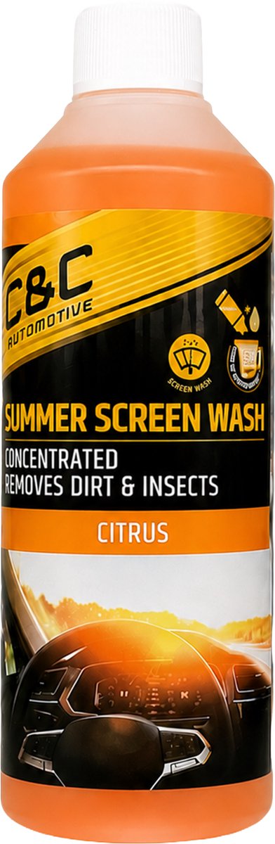 C&C Summer Screen Wash Citrus 500ml – Ruitensproeiervloeistof Concentraat
