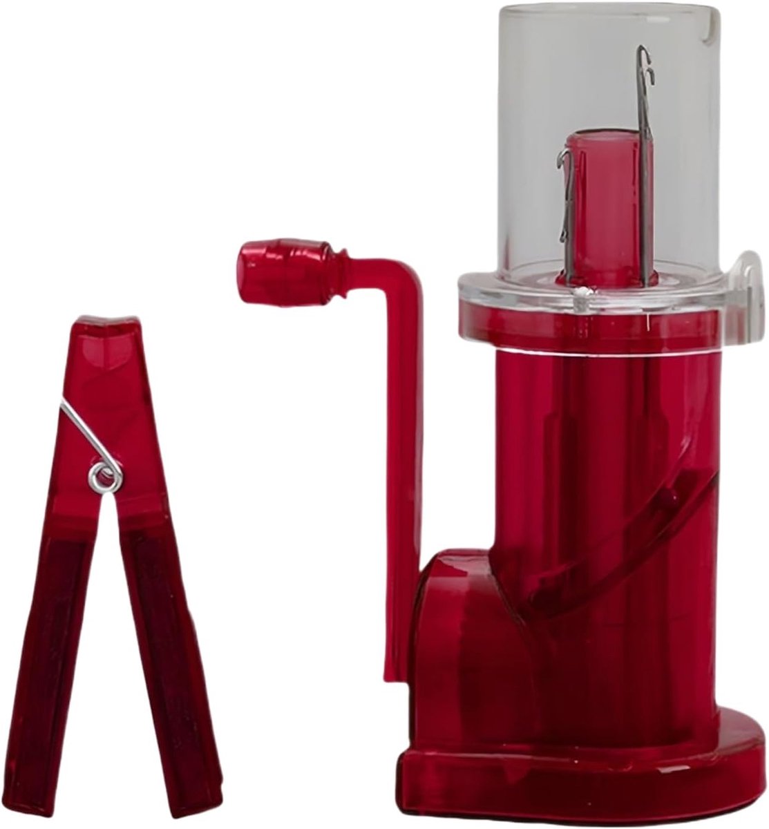 Breimachine - Handbreimachine Naaiapparaat - Huiselijk Knutselen - Stevige ABS Constructie - 13.8 x 9.3 cm - Rood