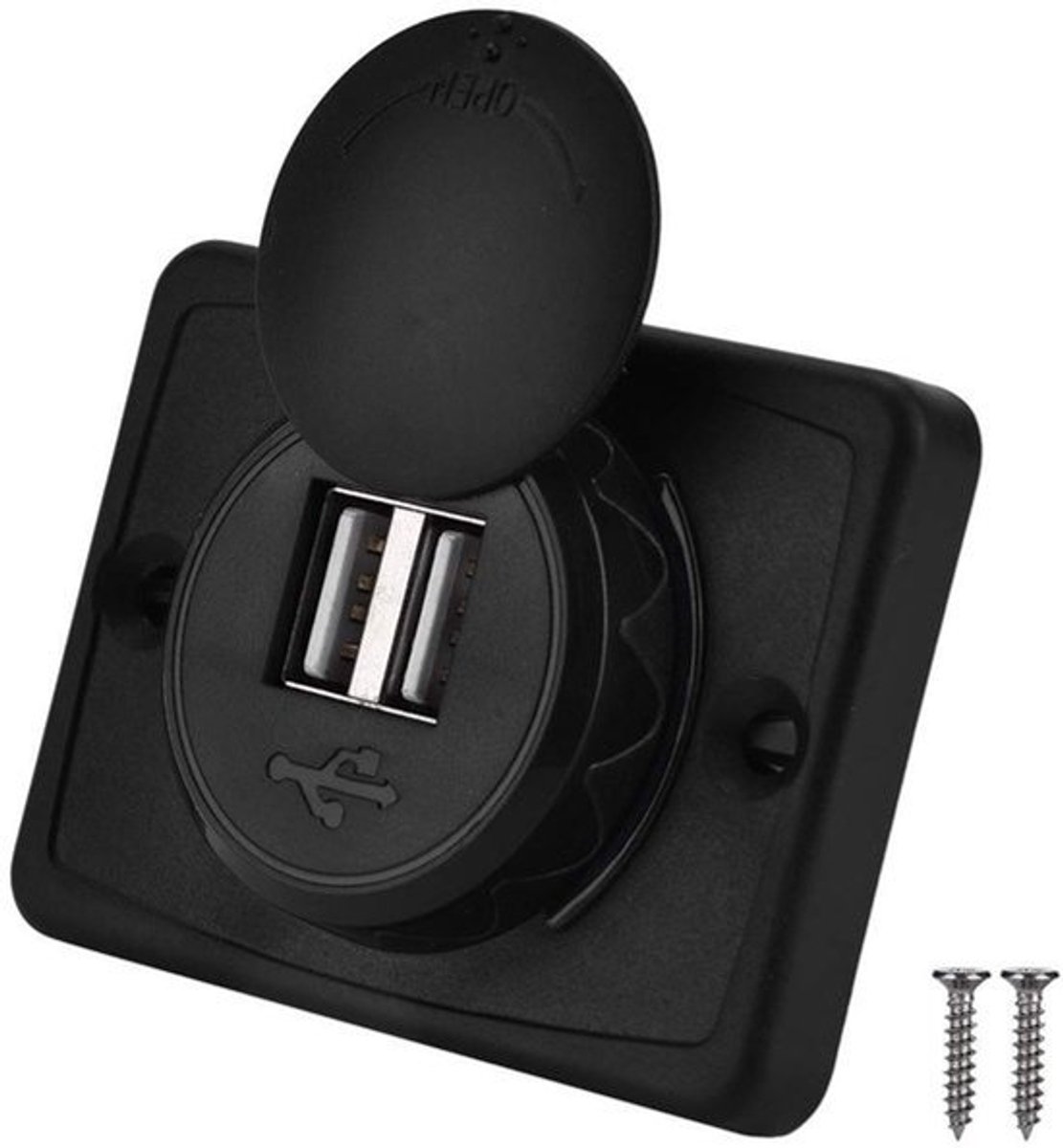 Waterdichte USB-car charger met dubbele 3.1a poort