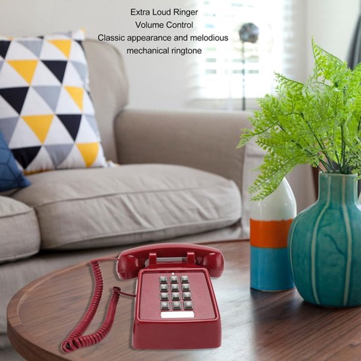 Vintage bedrade telefoon Dailygoody - Retro bureautelefoon