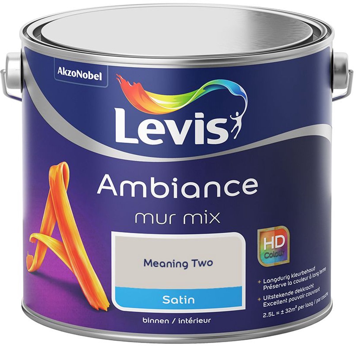 Levis - Ambiance Mur Satin Mix - Meaning Two - Mengverf - 2,5 L