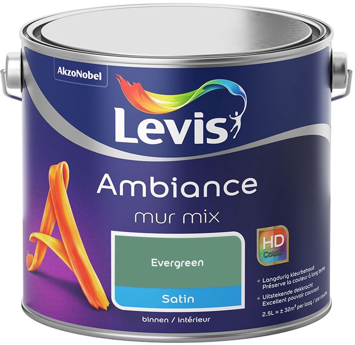 Levis - Ambiance Mur Satin Mix - Evergreen - Mengverf - 2,5 L