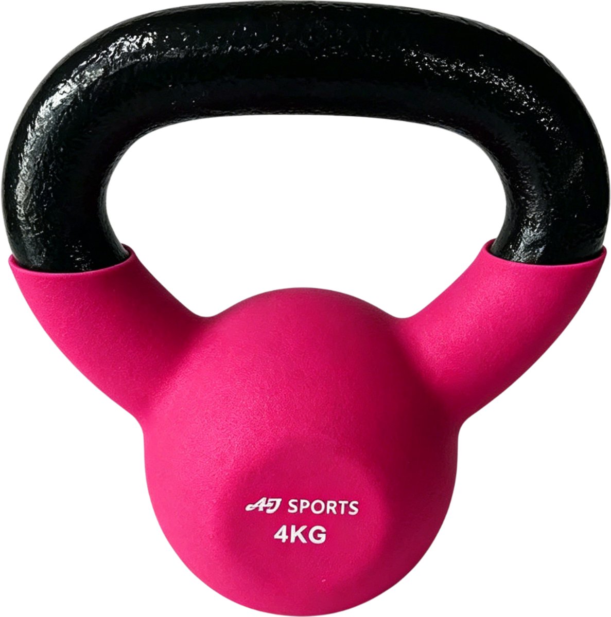AJ-Sports Kettlebell 4 kg – Vinyl Gecoat Fitness Gewicht – Krachttraining, CrossFit & Full Body Workout – Met Brede Handgreep