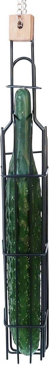 Papegaaien Foerageerspeelgoed - Voederkooi Accessoires - Vogels Voedsel Zoeken - Ademend Gaasontwerp - 38L x 6B x 6H cm - Zilver