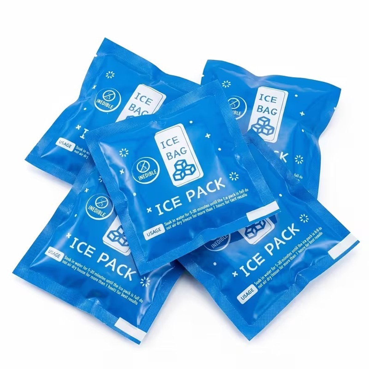 K&R FreezePack Mini - 10x Mini IJspack 7 x 7 cm - Herbruikbare Koelelementen - Koelzak - Lunchbox - Koeltas - Camping