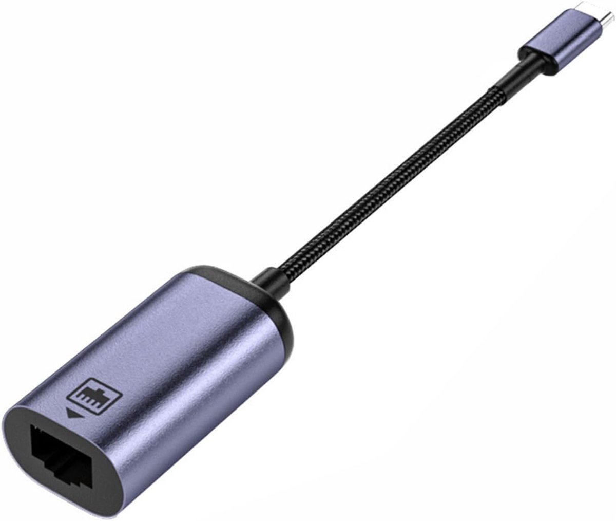 Ethernet Adapter - USB C naar RJ45 - Stabiel Internet - Aluminium Behuizing - 17 cm - Grijs