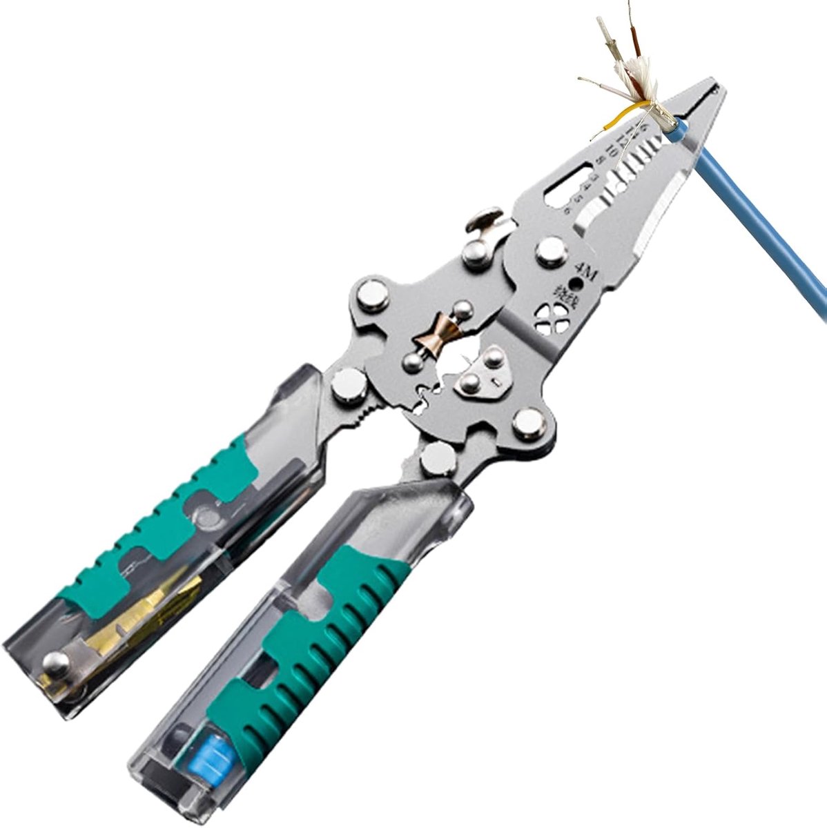 Draadstripper met Tester - Stripgereedschap Kabelstripper - Bedrading Repareren - Opvouwbaar Ontwerp - 08-26mm - Zwart
