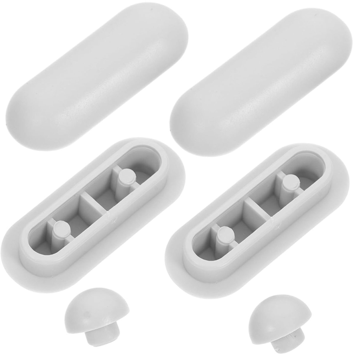 Toilet Seat Buffers - Toilet Bumpers - Badkamer Hygiëne - Zelfklevend - 4.5 x 2 x 1 cm - Wit