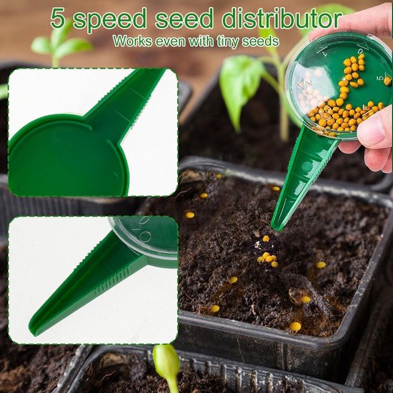 Zaai Gereedschap Set - Zaai Hulp - Planten Zaaien - 8-Delige Set - 18 x 14 x 2 cm — afbeelding 3