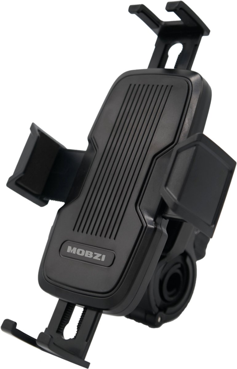Mobzi Universal Bike Holder – Fietstelefoonhouder 360° Draaibaar – Schokbestendig Siliconen Klem – Geschikt voor Stuur 22-35mm – Past op Alle Smartphones 4.7-7 Inch (iPhone, Samsung, Xiaomi) – Waterdicht & Trilbestendig voor MTB/Racefiets