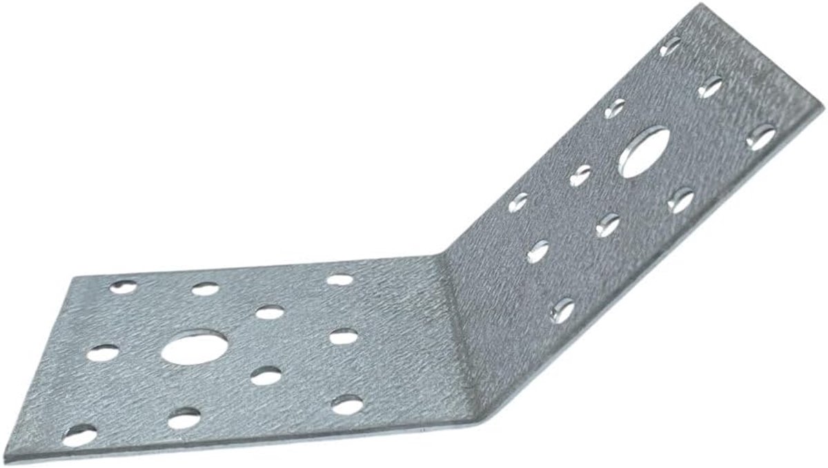 Hoekverbinders - Montagehoek - Constructie Verstevigen - Gegalvaniseerd Staal - 100 stuks - Metallic
