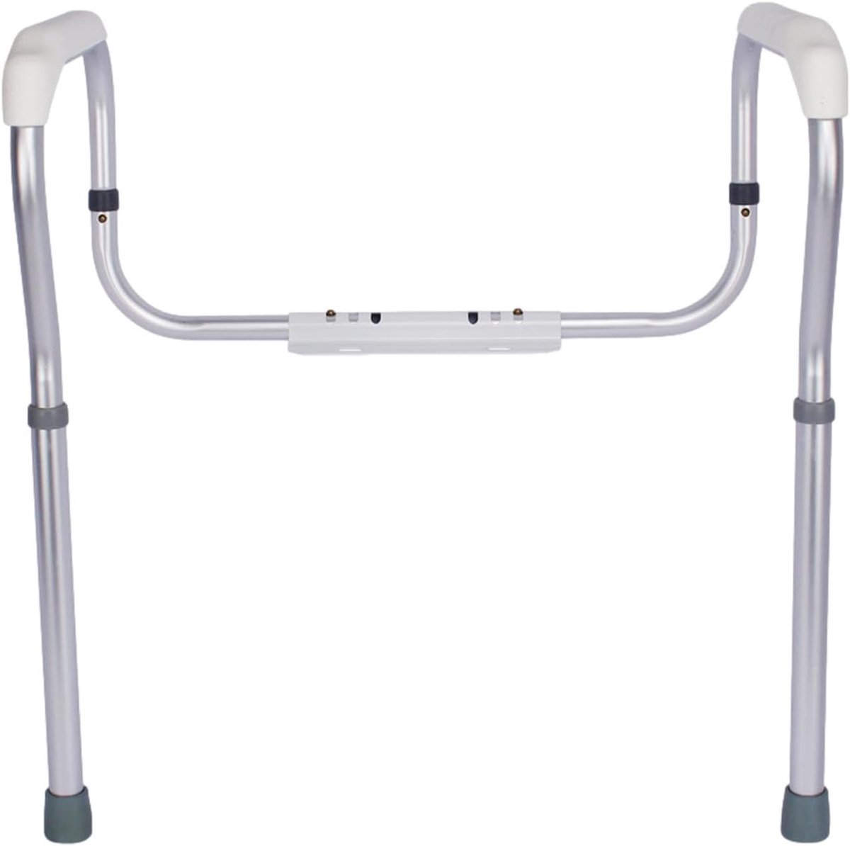 Toilet Steunbeugel - Veiligheidsrails WC - Ondersteuning Badkamer - Verstelbare Breedte - Tot 200kg - Zilver