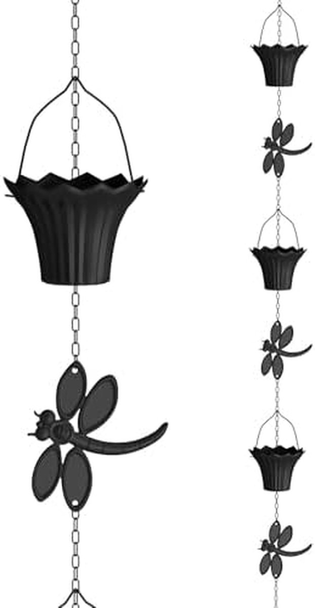Regenketting Aluminium - Decoratieve Waterafvoer - Tuin Decoratie - Roest-Resistent Ontwerp - 9 meter - Antiek Brons