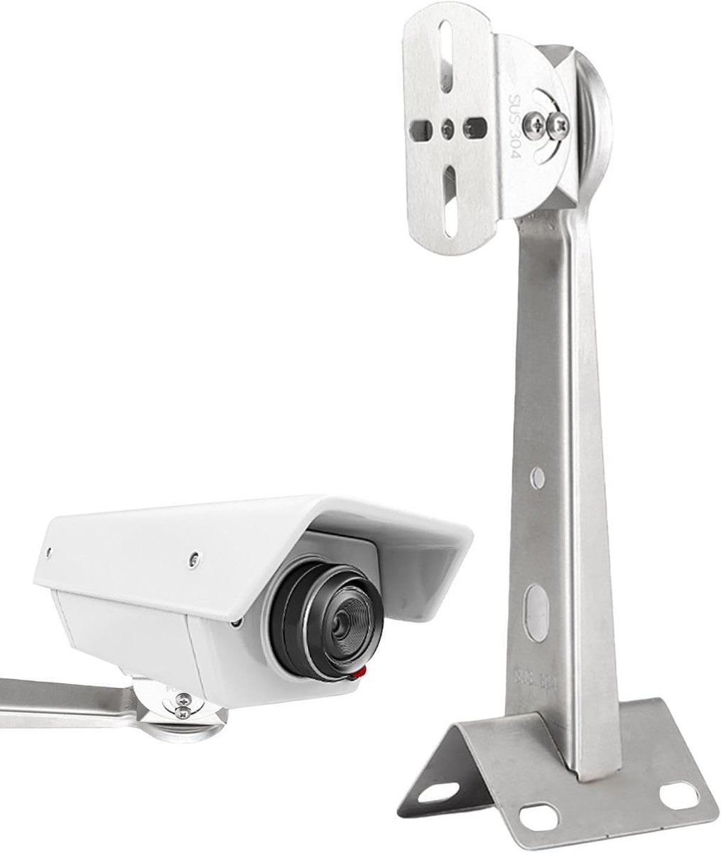 Camera Montagebeugel - Verstelbare Houder - Beveiliging Vergroten - Roestvrij Staal - 36 cm Lengte - Meerkleurig