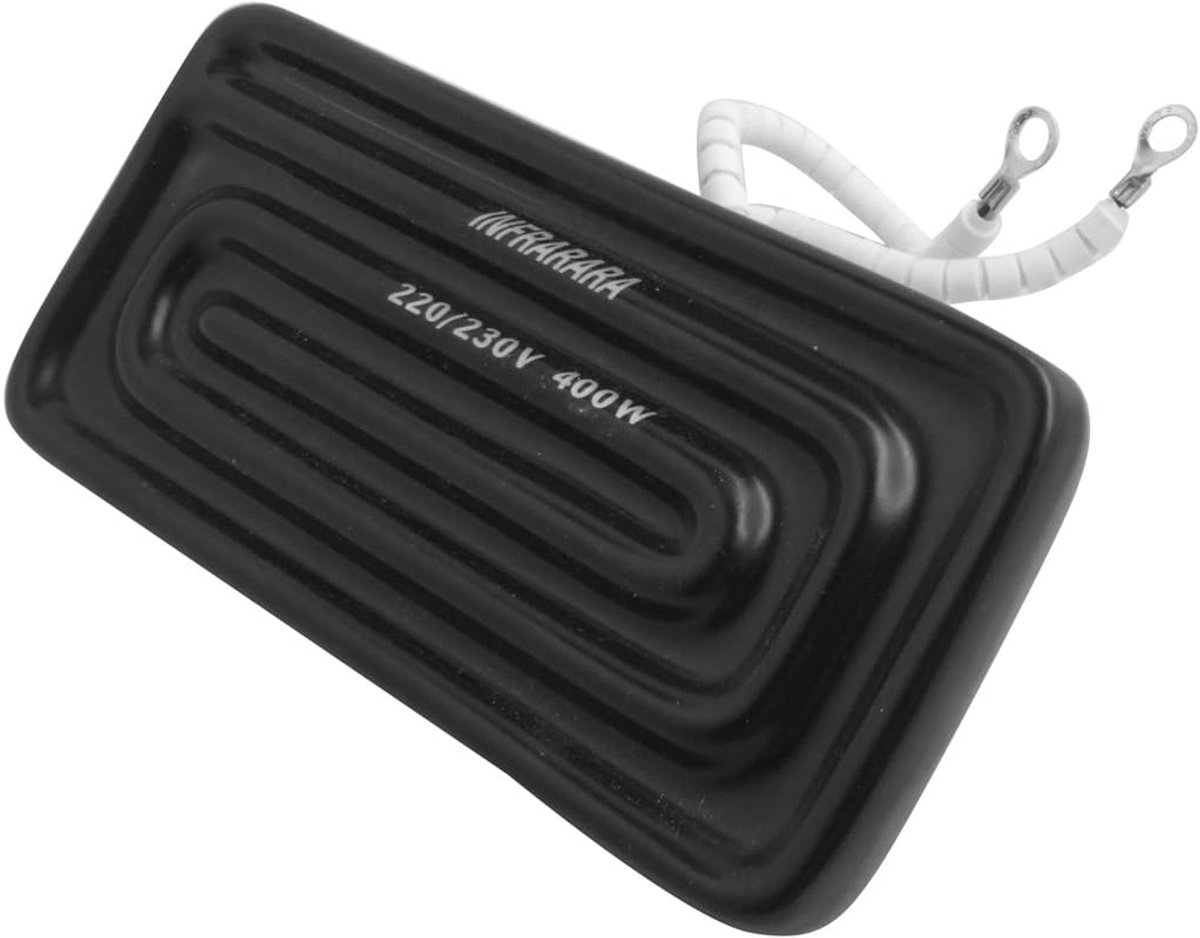 Keramisch Verwarmingselement - Infrarood Paneel Heater - Industriële Verwarming - Hoge Temperatuur Bestendig - 120 x 60 mm - Zwart