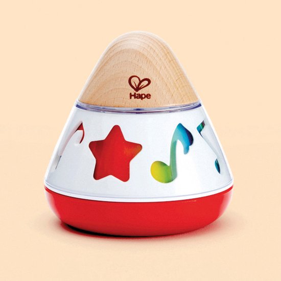 Hape muziektol om te laten draaien