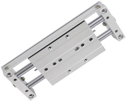 Dubbele Asschuiver - Pneumatische Cilinder - Industriële Automatisering - Dubbele As Ontwerp - 25x50x100x150x175x200mm - Zilver