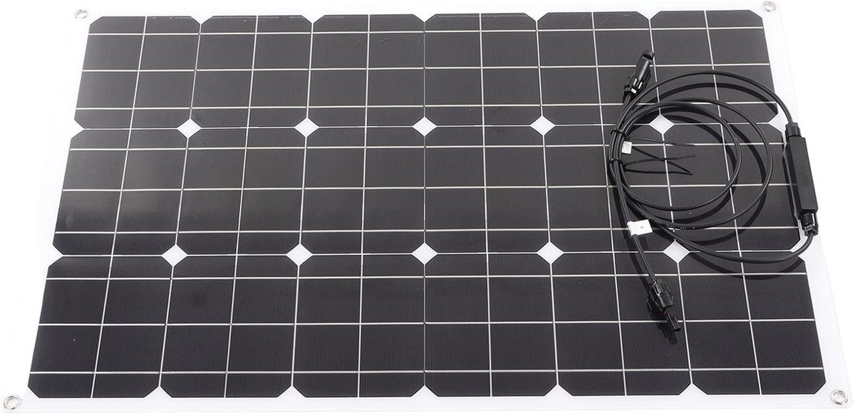 Flexibel Zonnepaneel - Zonnelader Kamperen - Energie Opwekken - Monokristallijn Silicium - 90W 16V - Zwart