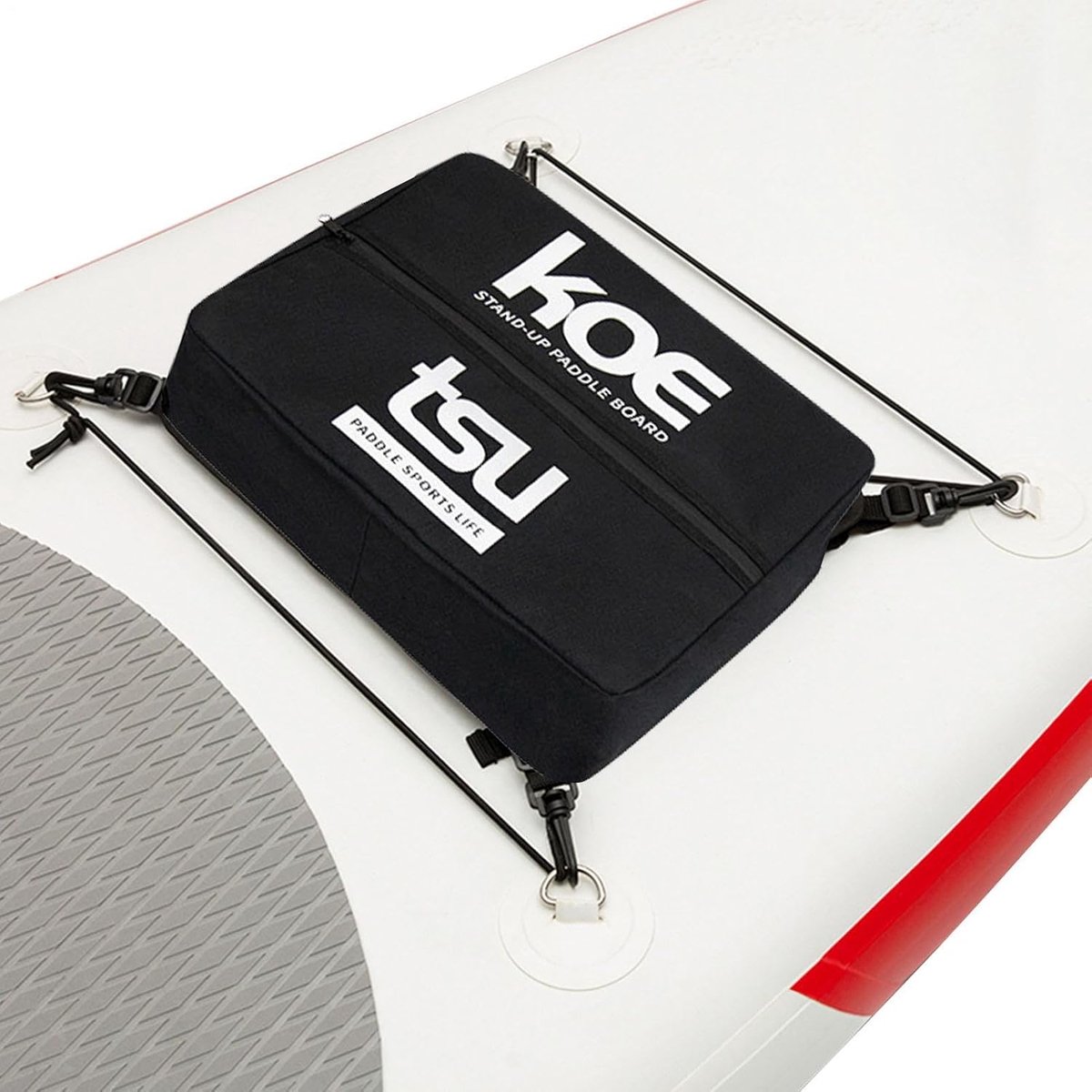 Koeltas Paddle Board - Waterfles Pouch - Drankjes Koel Houden - Waterdichte Rits - 40x30x10cm - Zwart