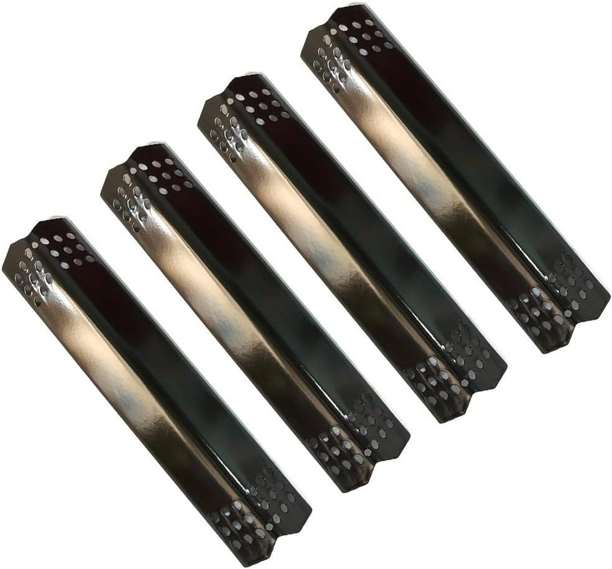 Grill Warmteplaat - BBQ Vuurplaat - Gelijkmatige Warmteverdeling - Duurzame Metalen Constructie - 4-pack 356 cm - Zwart