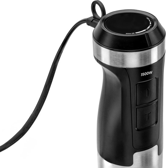 Handmixer Set - Keukenmixer Staafmixer - Smoothies Maken - 1500W Krachtige Motor - 600ml Kom - Zilver — afbeelding 2