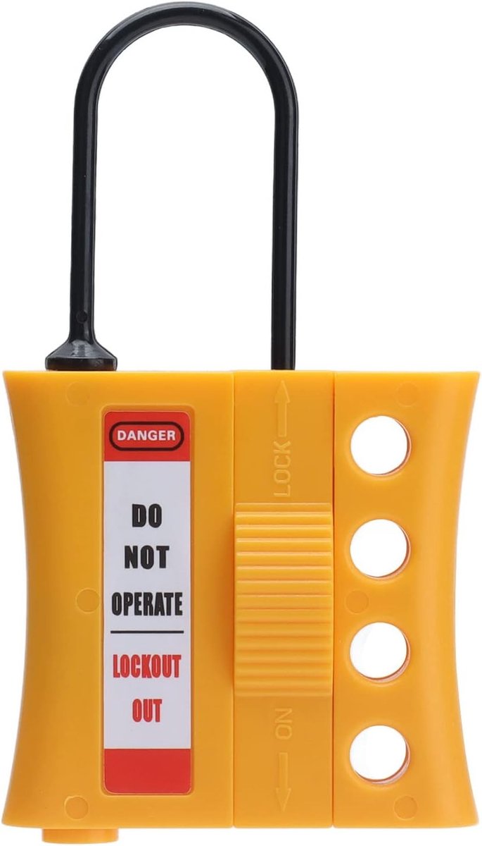 Veilige Lockout Tagout Hasp met 4 Gaten, Isolatie en Beveiliging voor Sleutels van 3-6mm, Ideaal voor Werkplekbeveiliging en Machineveiligheid