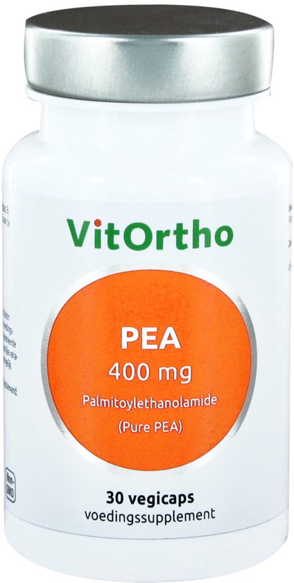 VitOrtho PEA 400 mg palmitoylethanolamide (Pure PEA) 30 vegicaps voedingssupplement.