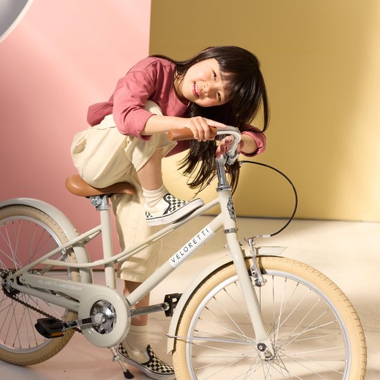 Veloretti Junior Kinderfiets - 20 inch - Beige - 5-8 jaar van Veloretti — afbeelding 2