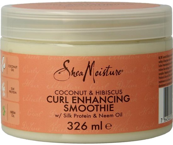 Pot de 326 ml du smoothie coiffant Shea Moisture Coco & Hibiscus.